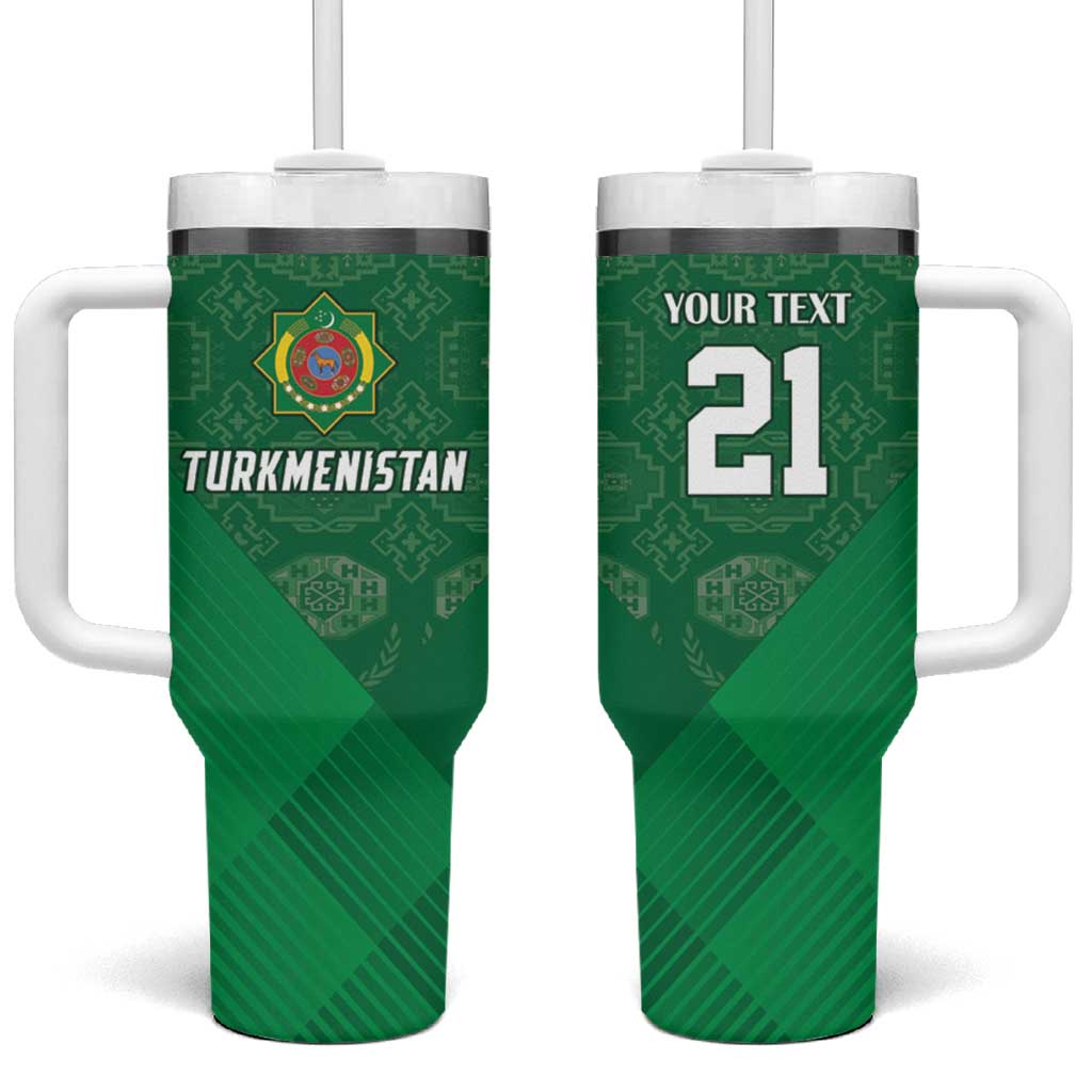 Turkmenistan Football Custom Tumbler With Handle We Are The Champions