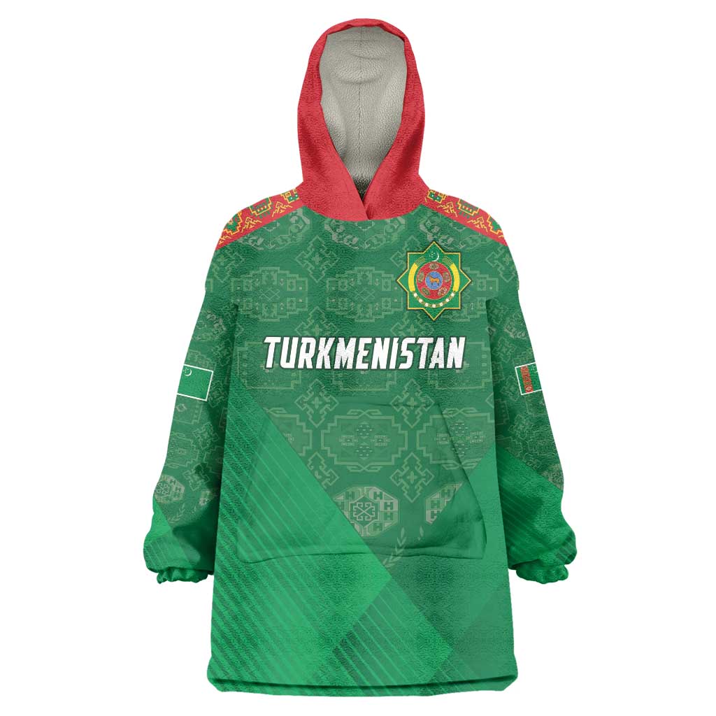 Turkmenistan Football Custom Wearable Blanket Hoodie We Are The Champions