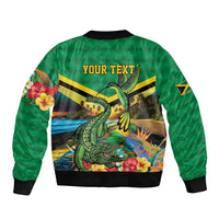 Jamica Hummingbird and Crocodiles Personalized Bomber Jacket