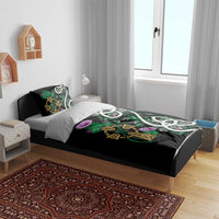 Scottish Celtic Cross Thistle Flowers Bedding Set