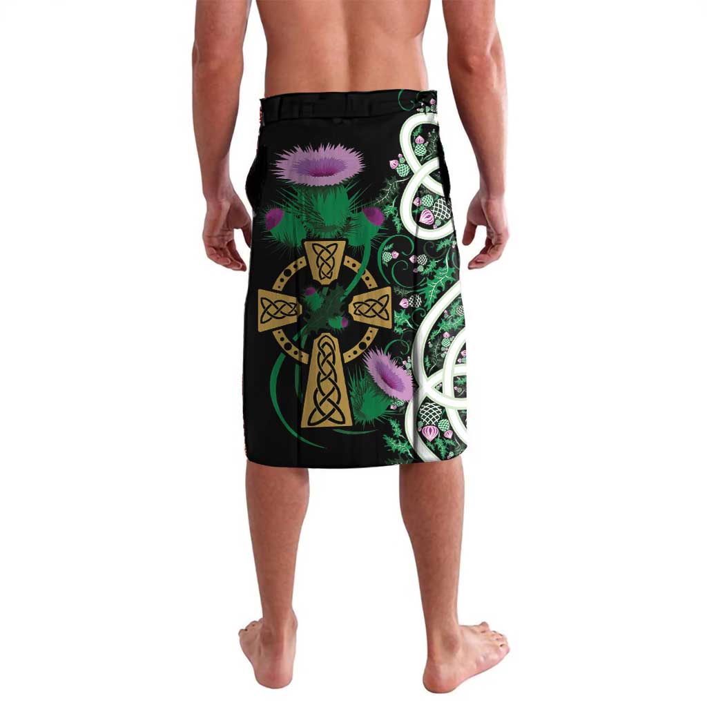 Scottish Celtic Cross Thistle Flowers Lavalava
