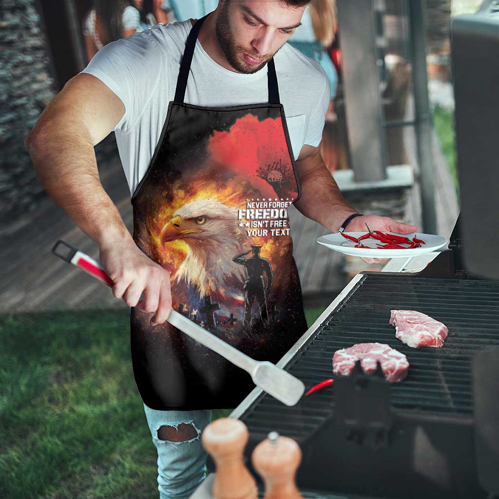 US Memorial Day Personalized Apron May We Never Forget Freedom Isnt Free