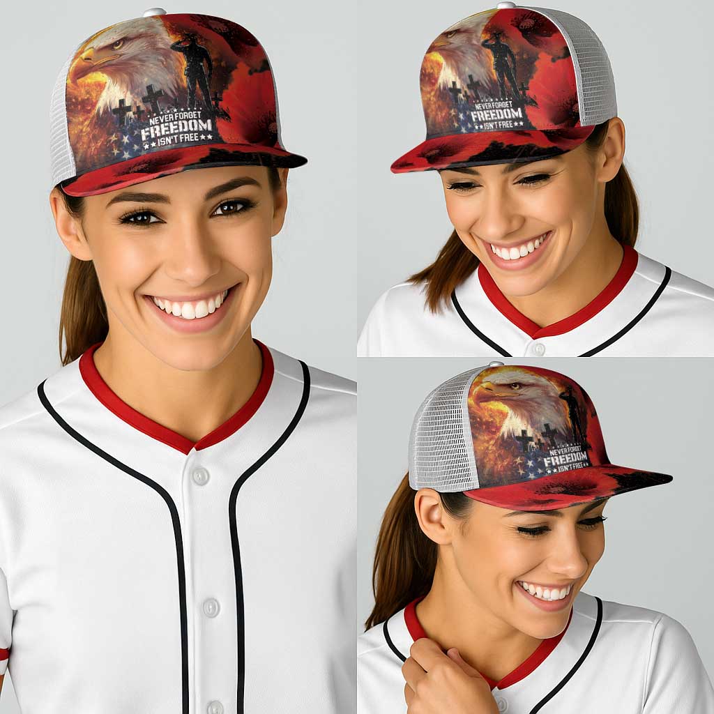 US Memorial Day Baseball Net Cap May We Never Forget Freedom Isnt Free