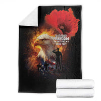 US Memorial Day Personalized Blanket May We Never Forget Freedom Isnt Free