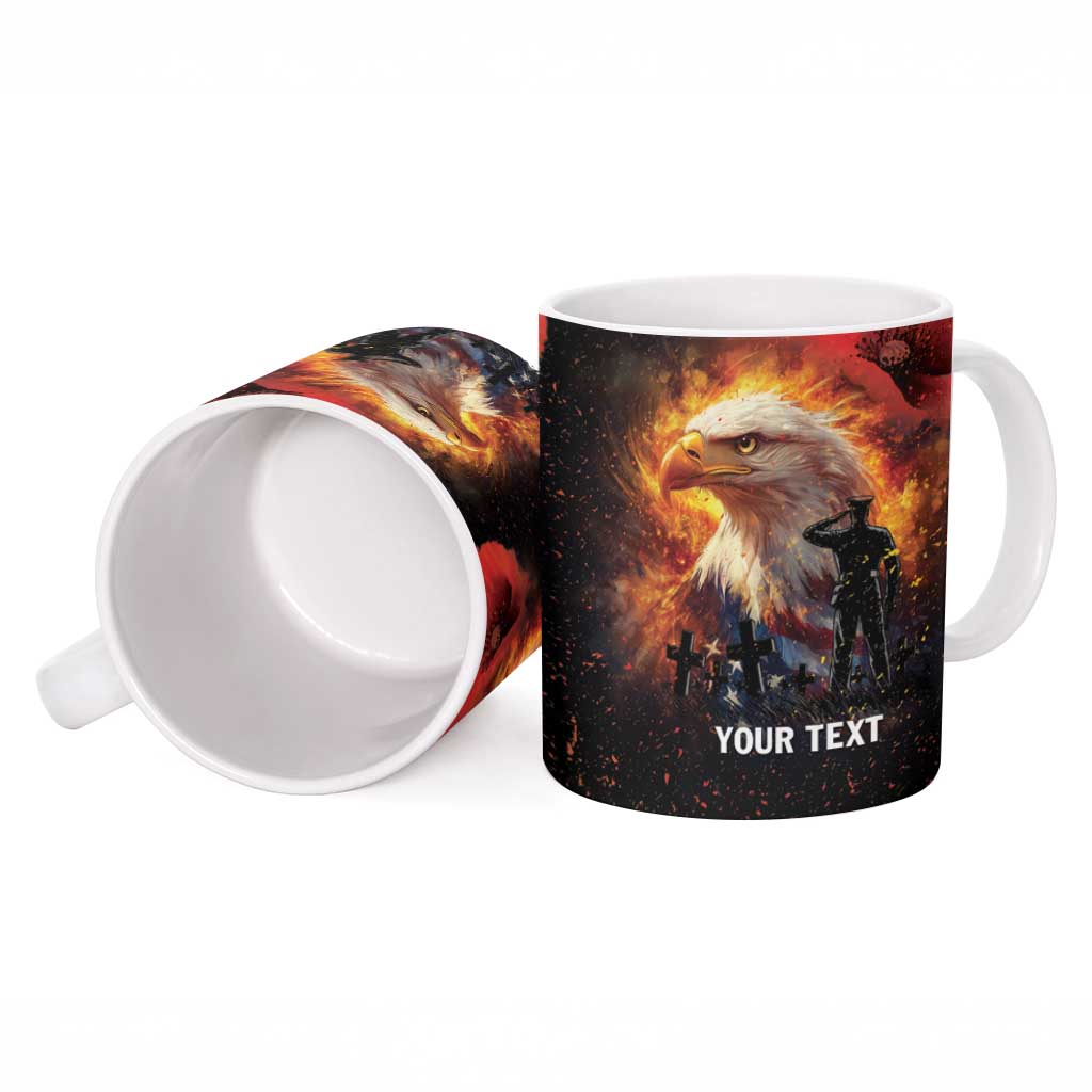 US Memorial Day Personalized Ceramic Mug May We Never Forget Freedom Isnt Free