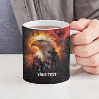 US Memorial Day Personalized Ceramic Mug May We Never Forget Freedom Isnt Free