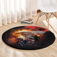 US Memorial Day Personalized Round Carpet May We Never Forget Freedom Isnt Free