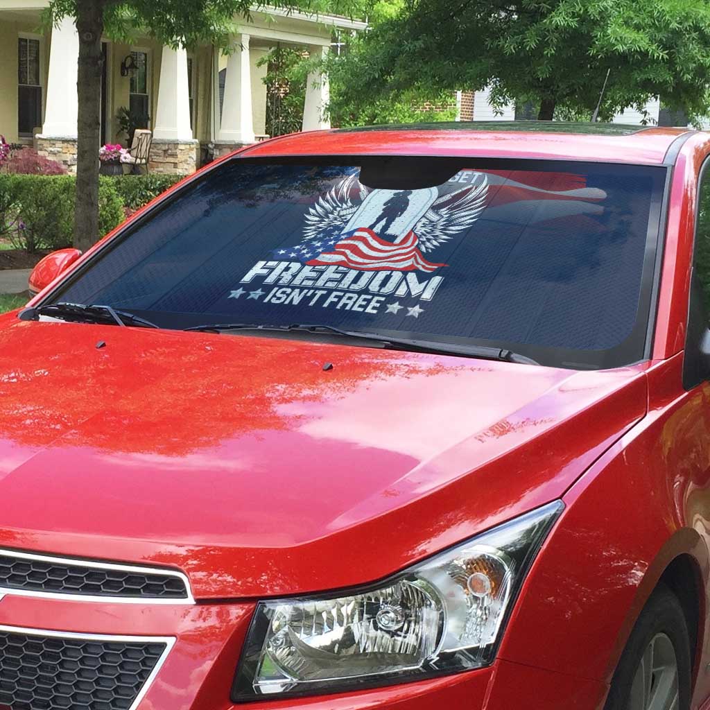 Never Forget Freedom American Memorial Day Auto Sun Shade