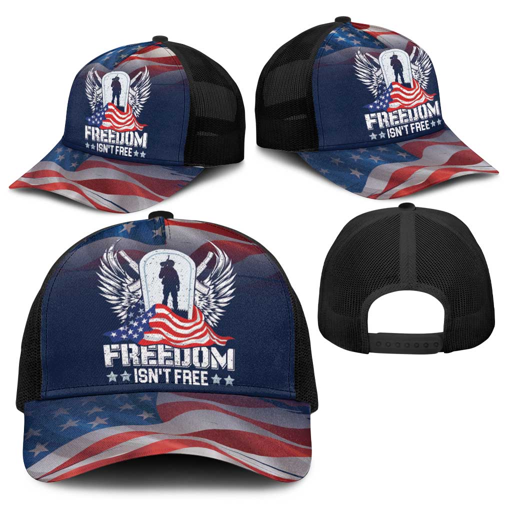 Never Forget Freedom American Memorial Day Baseball Net Cap