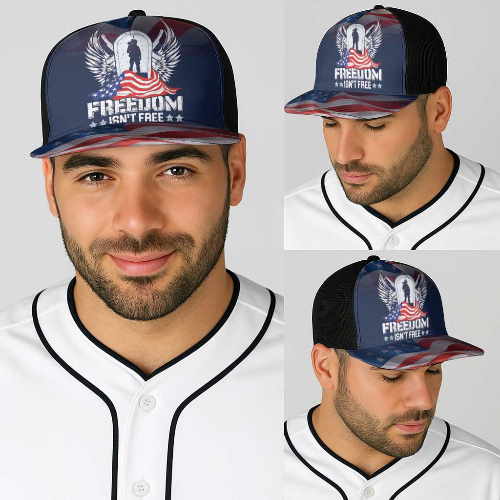 Never Forget Freedom American Memorial Day Baseball Net Cap