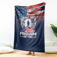 Never Forget Freedom American Memorial Day Blanket