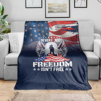 Never Forget Freedom American Memorial Day Blanket