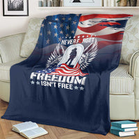 Never Forget Freedom American Memorial Day Blanket