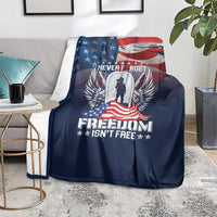 Never Forget Freedom American Memorial Day Blanket