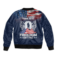Never Forget Freedom American Memorial Day Personalized Bomber Jacket