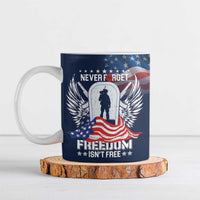 Never Forget Freedom American Memorial Day Personalized Ceramic Mug