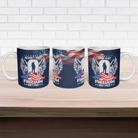 Never Forget Freedom American Memorial Day Personalized Ceramic Mug