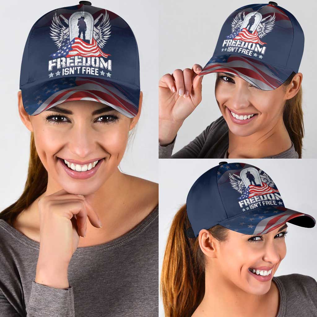 Never Forget Freedom American Memorial Day Classic Cap