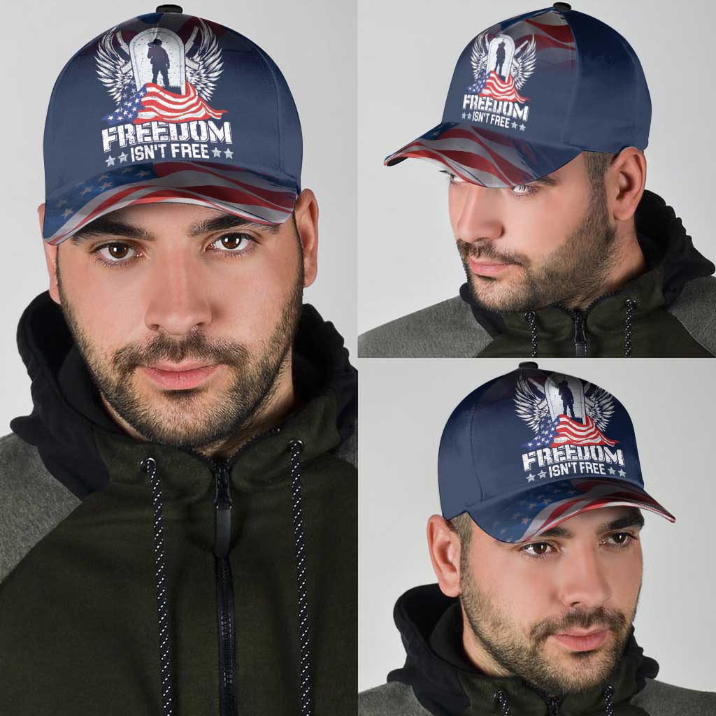 Never Forget Freedom American Memorial Day Classic Cap