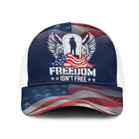 Never Forget Freedom American Memorial Day Mesh Trucker Cap