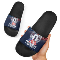 Never Forget Freedom American Memorial Day Slide Sandals