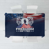 Never Forget Freedom American Memorial Day Tablecloth