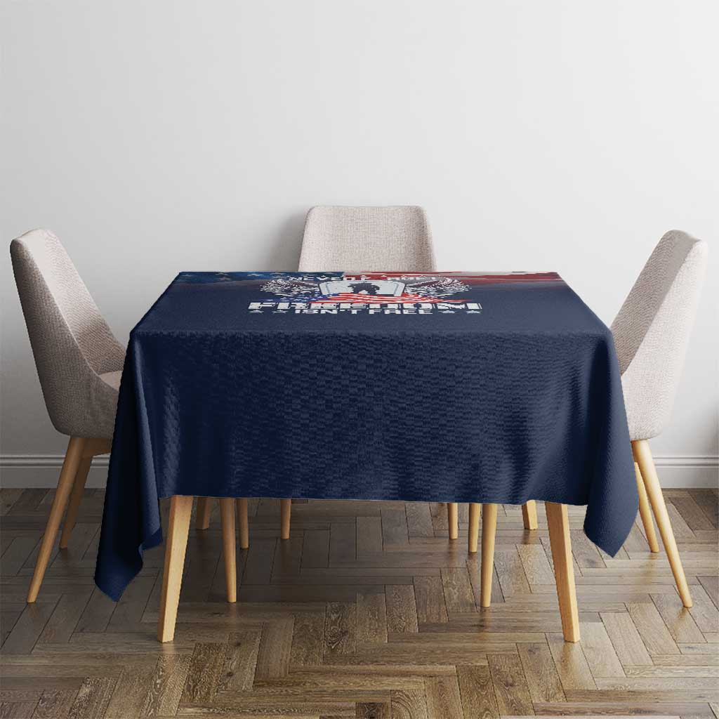 Never Forget Freedom American Memorial Day Tablecloth