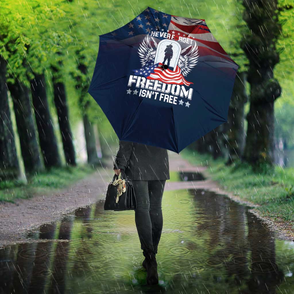 Never Forget Freedom American Memorial Day Umbrella