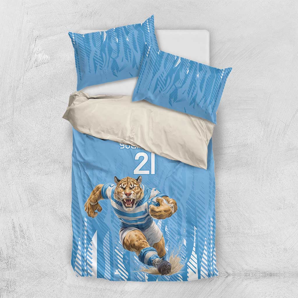 Argentina Rugby Custom Bedding Set Glory Be To Pumas - Wonder Print Shop