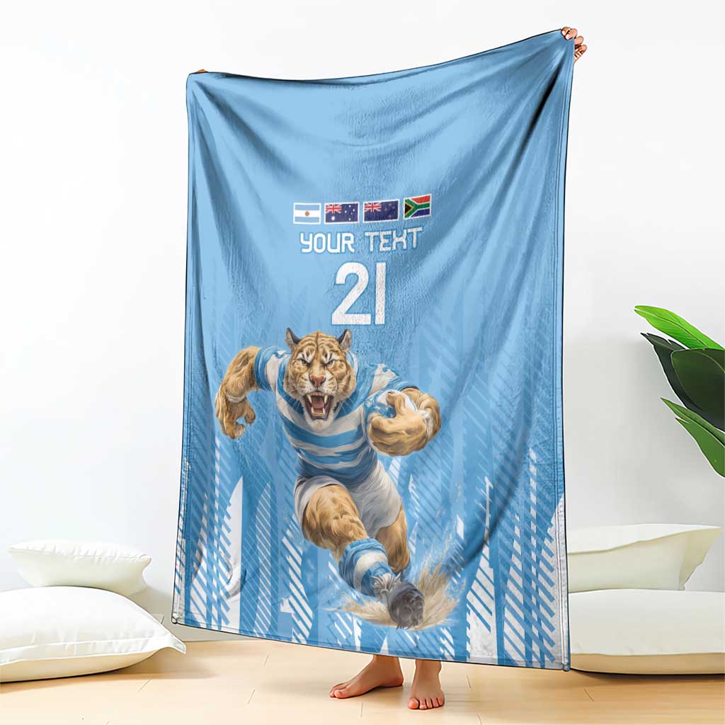 Argentina Rugby Custom Blanket Glory Be To Pumas - Wonder Print Shop