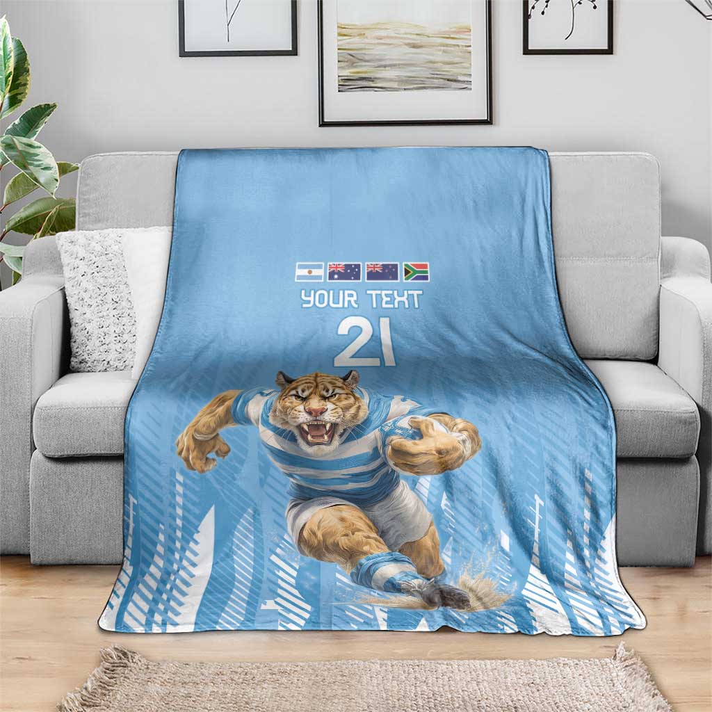 Argentina Rugby Custom Blanket Glory Be To Pumas - Wonder Print Shop