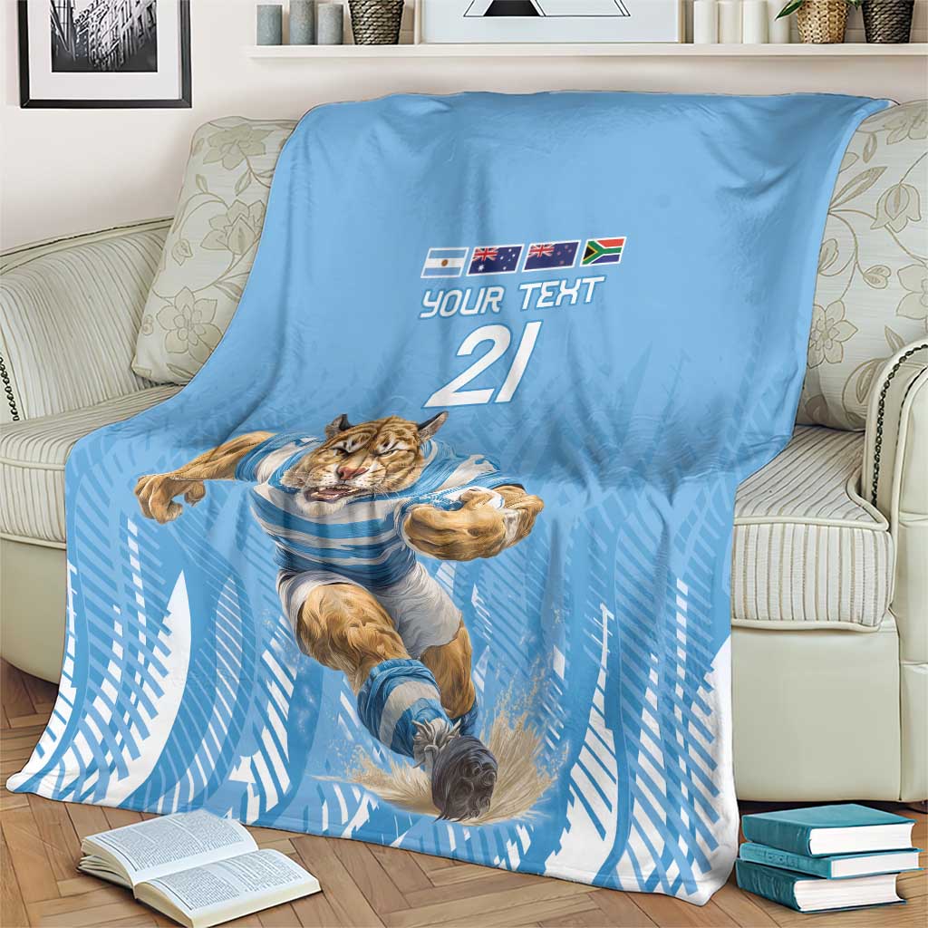 Argentina Rugby Custom Blanket Glory Be To Pumas - Wonder Print Shop