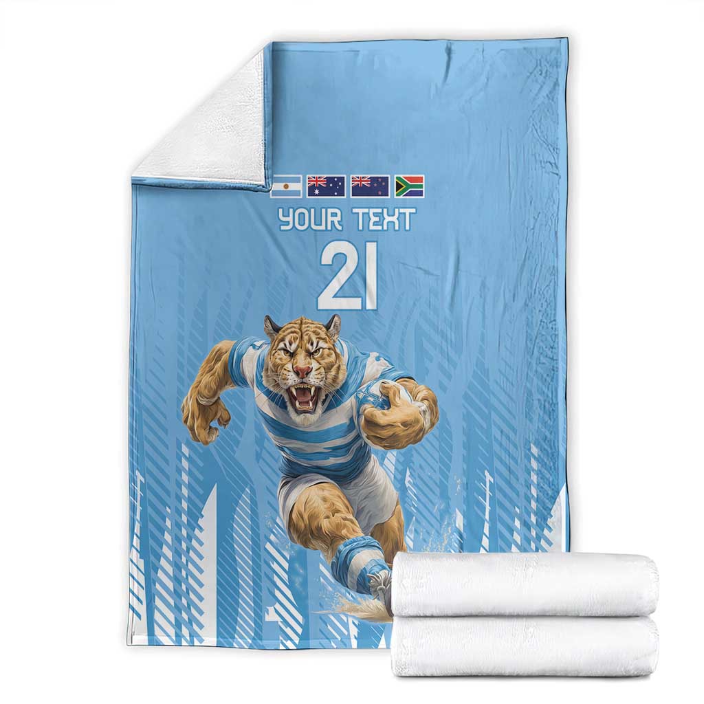 Argentina Rugby Custom Blanket Glory Be To Pumas - Wonder Print Shop
