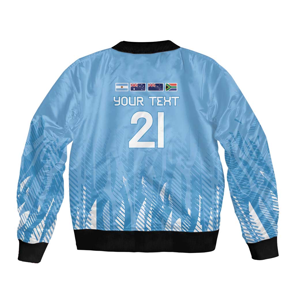 Argentina Rugby Custom Bomber Jacket Glory Be To Pumas - Wonder Print Shop
