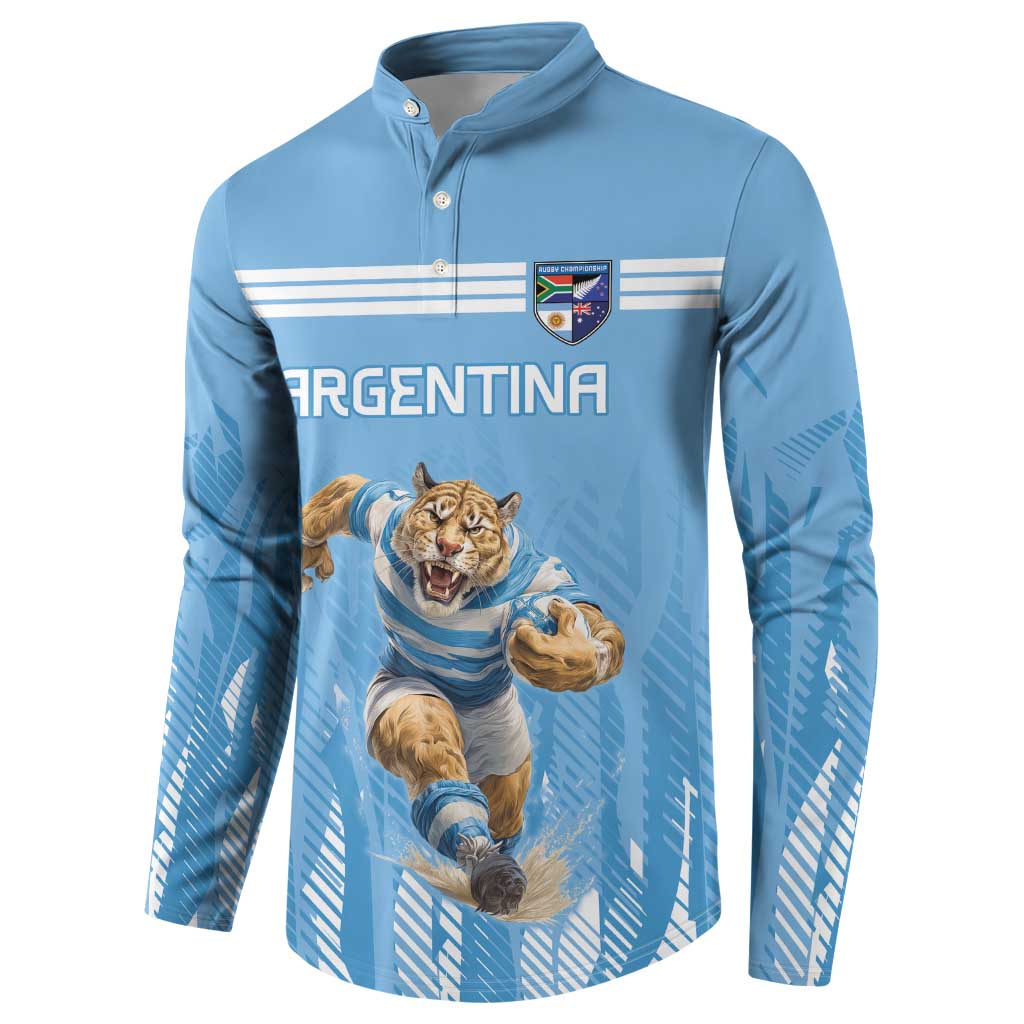 Argentina Rugby Custom Button Sweatshirt Glory Be To Pumas - Wonder Print Shop