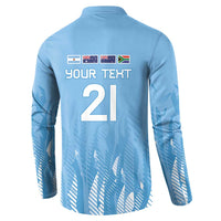 Argentina Rugby Custom Button Sweatshirt Glory Be To Pumas - Wonder Print Shop