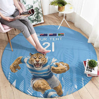 Argentina Rugby Custom Round Carpet Glory Be To Pumas - Wonder Print Shop