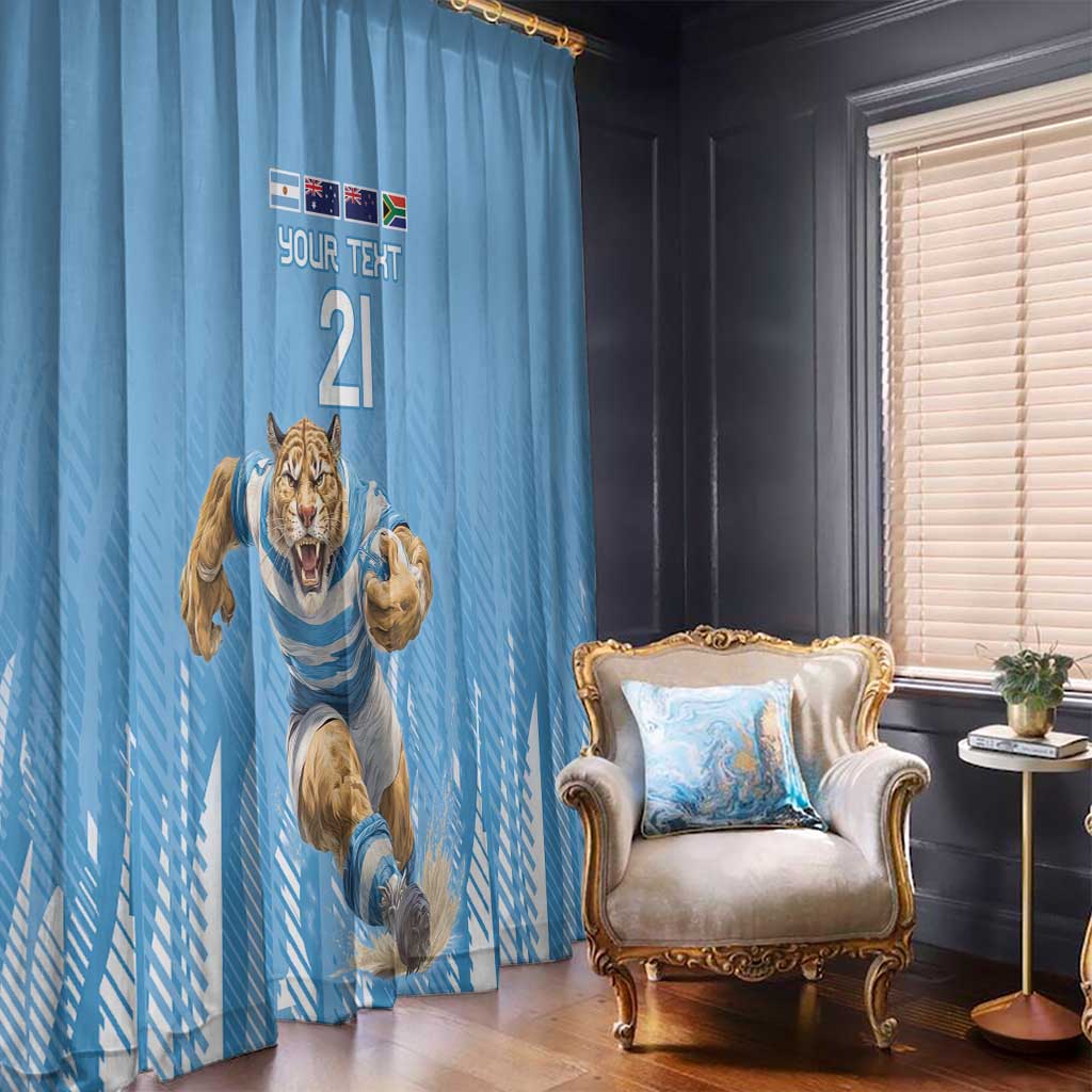 Argentina Rugby Custom Window Curtain Glory Be To Pumas - Wonder Print Shop