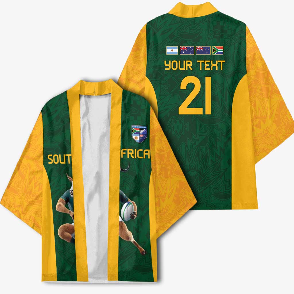South Africa Rugby Custom Kimono Glory Be To Springboks - Wonder Print Shop