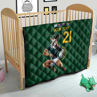 South Africa Rugby Custom Quilt Glory Be To Springboks - Wonder Print Shop