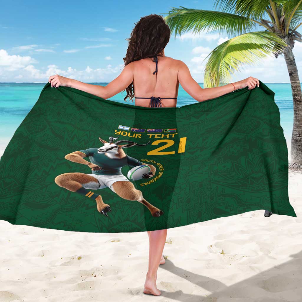South Africa Rugby Custom Sarong Glory Be To Springboks - Wonder Print Shop