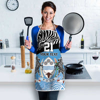 Botswana Cricket Custom Apron Baggy Blues Zebra Skins Pattern - Wonder Print Shop