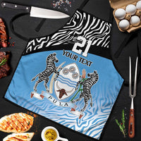 Botswana Cricket Custom Apron Baggy Blues Zebra Skins Pattern - Wonder Print Shop