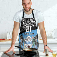 Botswana Cricket Custom Apron Baggy Blues Zebra Skins Pattern - Wonder Print Shop