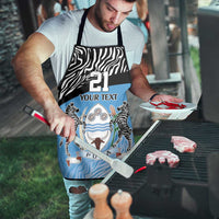 Botswana Cricket Custom Apron Baggy Blues Zebra Skins Pattern - Wonder Print Shop