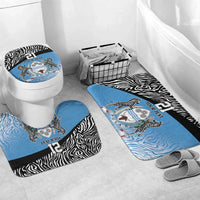 Botswana Cricket Custom Bathroom Set Baggy Blues Zebra Skins Pattern - Wonder Print Shop