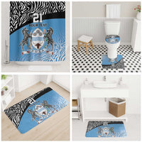 Botswana Cricket Custom Bathroom Set Baggy Blues Zebra Skins Pattern - Wonder Print Shop