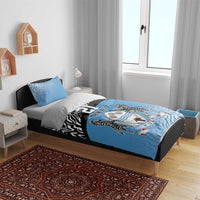 Botswana Cricket Custom Bedding Set Baggy Blues Zebra Skins Pattern - Wonder Print Shop