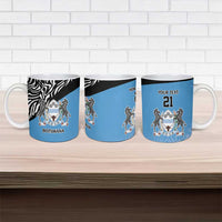 Botswana Cricket Custom Ceramic Mug Baggy Blues Zebra Skins Pattern - Wonder Print Shop