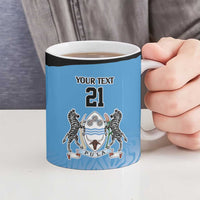 Botswana Cricket Custom Ceramic Mug Baggy Blues Zebra Skins Pattern - Wonder Print Shop